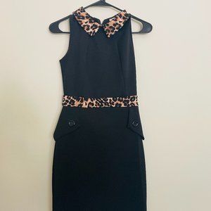 Black Leopard Print Dress